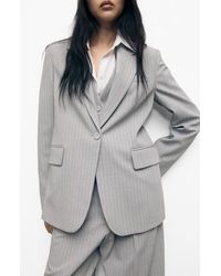 Mango - Pinstripe Suit Jacket - Lyst