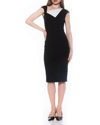 Alexia Admor - Destiny Cap Sleeve Midi Sheath Dress - Lyst