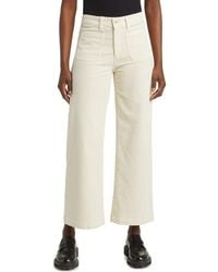 AG Jeans - Kassie Patch Pocket High Waist Ankle Wide Leg Corduroy Pants - Lyst