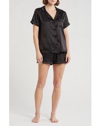 Tart Collections - Dixie Charmeuse Short Sleeve Button-Up Shirt & Shorts Pajamas - Lyst