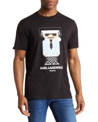 Karl Lagerfeld - Kocktail Textured Logo T-shirt - Lyst