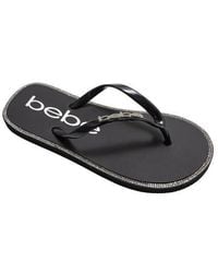 Bebe - Rhinestone Flip Flop - Lyst