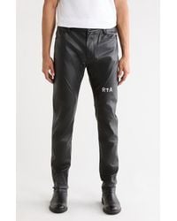 RTA - Bryant Faux Leather Skinny Pants - Lyst
