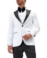 Ron Tomson - Peak Lapel Two-Tone Tuxedo Jacket - Lyst