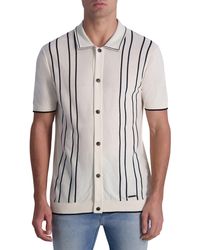 Karl Lagerfeld - Striped Short Sleeve Knit Shirt - Lyst