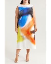 Marina Rinaldi - Angola Print Midi Dress - Lyst