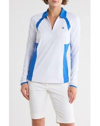 Original Penguin - Colorblock Half Zip Polo - Lyst