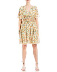 Max Studio - Georgette Ditsy Floral Print Tiered Dress - Lyst