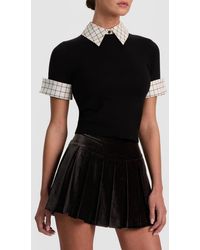 Alice + Olivia - Aster Cuffed Collared Pullover - Lyst