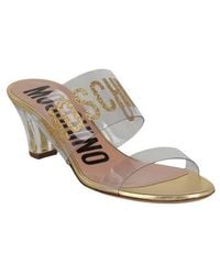 Moschino - Logo Clear Strap Sandal - Lyst