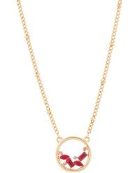 Vince Camuto - Crystal Circle Pendant Necklace - Lyst