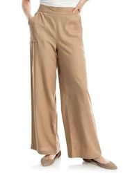 Max Studio - Stripe High Waist Linen & Cotton Pants - Lyst