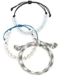 Leith - 3-Pack Beaded Paracord Slider Bracelets - Lyst