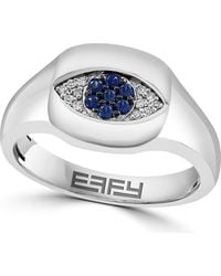 Effy - Evil Eye Diamond & Sapphire Ring - Lyst