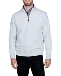 Tailorbyrd - Cotton French Terry Quarter Zip Pullover - Lyst