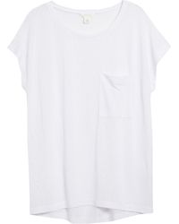 Caslon Slub Knit T-shirt In White At Nordstrom Rack