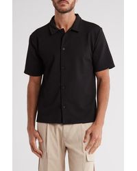 FLEECE FACTORY - Stretch Checkbox Button-Up Shirt - Lyst