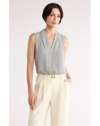 Nordstrom Rack - V-Neck Sleeveless Woven Shell Top - Lyst