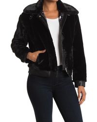 bagatelle textured faux fur jacket