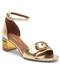 Kurt Geiger - Mayfair Eagle Block Heel Sandal - Lyst