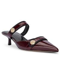 L'Agence - Gilliane Ii Mary Jane Pointed Toe Kitten Heel Mule - Lyst