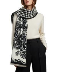 Saachi - Reversible Houndstooth Print Scarf - Lyst