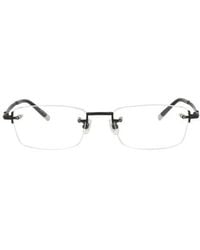 Montblanc - 54Mm Rimless Rectangular Optical Glasses - Lyst