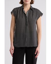 Max Studio - Short Sleeve Popover Blouse - Lyst