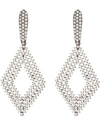 Tasha - Pavé Crystal Geometric Drop Earrings - Lyst
