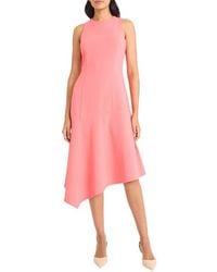 Maggy London - Sleeveless Asymmetric Hem Midi Dress - Lyst