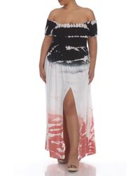 Boho Me - Off-the-shoulder Tie Dye Print Maxi Dress - Lyst