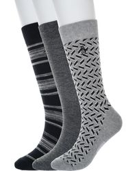 Original Penguin - Udall Stripe 3-Pack Assorted Crew Socks - Lyst