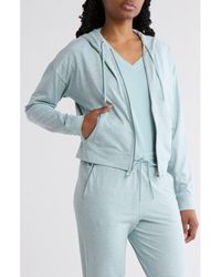 DKNY - Space Dye Full Zip Crop Hoodie - Lyst