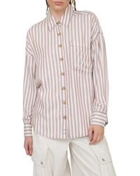 Blu Pepper - Stripe Button Down Top - Lyst