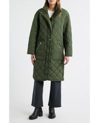 Bernardo - Quilted Long Coat - Lyst