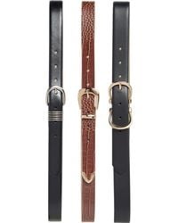 Nine West - 3-For-1 Assorted Faux Leather Belts - Lyst