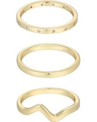 Adornia - Set Of 3 14K Plated Cubic Zirconia Stackable Rings - Lyst