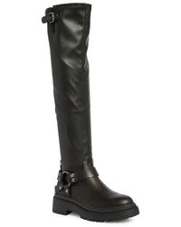 【レディース】Steve Madden Spritz Over the Knee ブーツ Steve Madden Spritz Studded Over-the-Knee Stiletto Boots