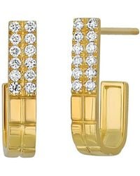 Bony Levy - Cleo Diamond Hoop Earrings - Lyst