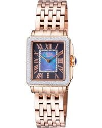 Gv2 - Diamond-Accented Swiss Quartz Rectangle Bracelet Watch - Lyst