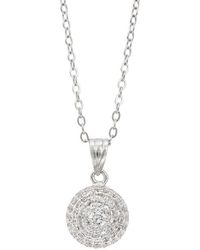 Savvy Cie Jewels - Pavé Cubic Zirconia Pendant Necklace - Lyst
