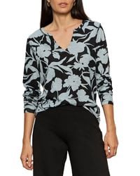 Sanctuary - Print Split Neck Knit Top - Lyst