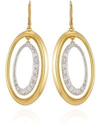 Vince Camuto - Crystal Oval Drop Earrings - Lyst