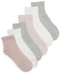 Memoi - Assorted 6-pack Arch Ankle Socks - Lyst