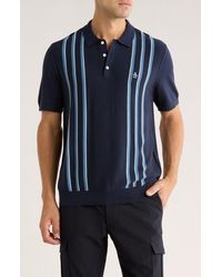 Original Penguin - Vertical Stripe Cotton Knit Polo - Lyst