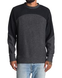 Twenty Colorblock Pullover Sweatshirt In Charcoal/steel Green At Nordstrom Rack - Gray