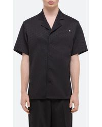 Helmut Lang - Modest Jacquard Satin Camp Shirt - Lyst