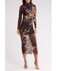 AllSaints - Tia Tippi Long Sleeve Mesh Dress - Lyst