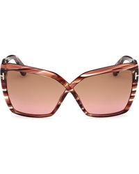 Tom Ford - Fiore 63Mm Oversize Gradient Butterfly Sunglasses - Lyst
