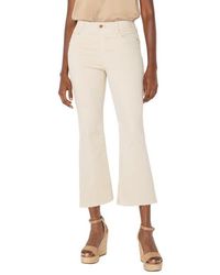 Liverpool Los Angeles - Gia Glider Stripe Raw Hem Crop Flare Pull-On Pants - Lyst